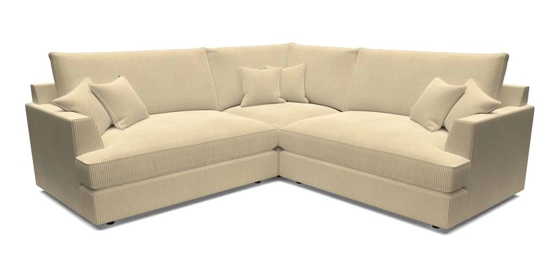 Slingsby Small Fitted Cover Corner Unit LHF & RHF in Two Tone Plain Biscuit.  Loose cover version available