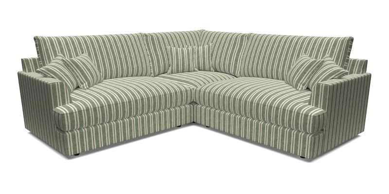 Slingsby Small Fitted Cover Corner Unit LHF & RHF in Two Tone Plain Biscuit.  Loose cover version available