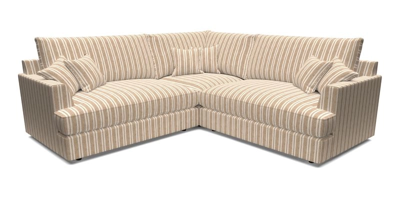 Slingsby Small Fitted Cover Corner Unit LHF & RHF in Two Tone Plain Biscuit.  Loose cover version available