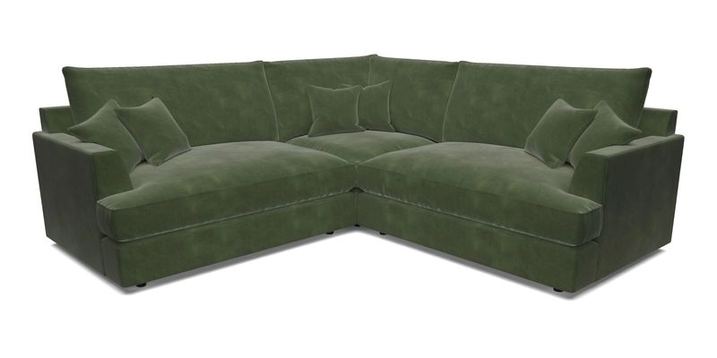 Slingsby Small Fitted Cover Corner Unit LHF & RHF in Two Tone Plain Biscuit.  Loose cover version available