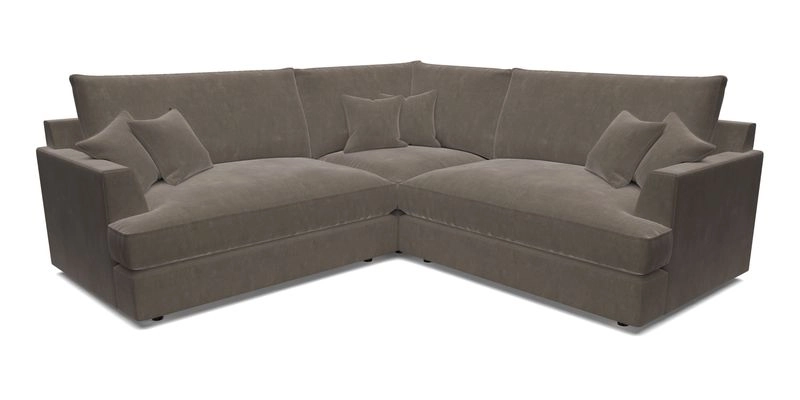 Slingsby Small Fitted Cover Corner Unit LHF & RHF in Two Tone Plain Biscuit.  Loose cover version available