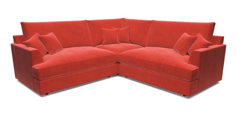 Slingsby Small Fitted Cover Corner Unit LHF & RHF in Two Tone Plain Biscuit.  Loose cover version available