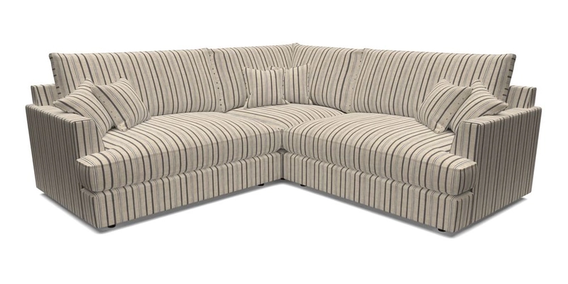 Slingsby Small Fitted Cover Corner Unit LHF & RHF in Two Tone Plain Biscuit.  Loose cover version available