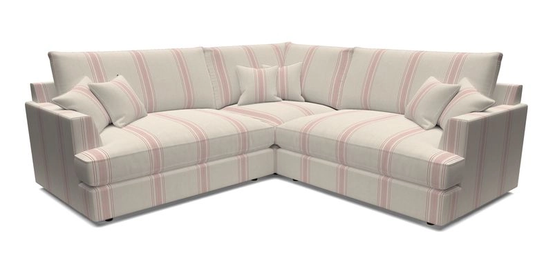 Slingsby Small Fitted Cover Corner Unit LHF & RHF in Two Tone Plain Biscuit.  Loose cover version available