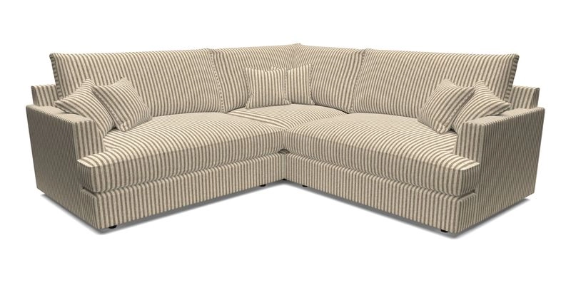 Slingsby Small Fitted Cover Corner Unit LHF & RHF in Two Tone Plain Biscuit.  Loose cover version available