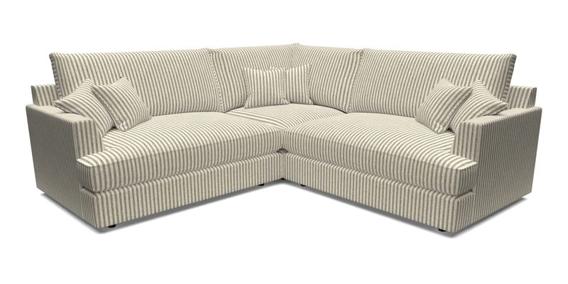 Slingsby Small Fitted Cover Corner Unit LHF & RHF in Two Tone Plain Biscuit.  Loose cover version available