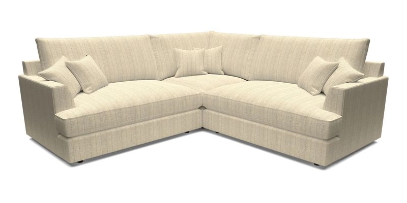 Slingsby Small Fitted Cover Corner Unit LHF & RHF in Two Tone Plain Biscuit.  Loose cover version available