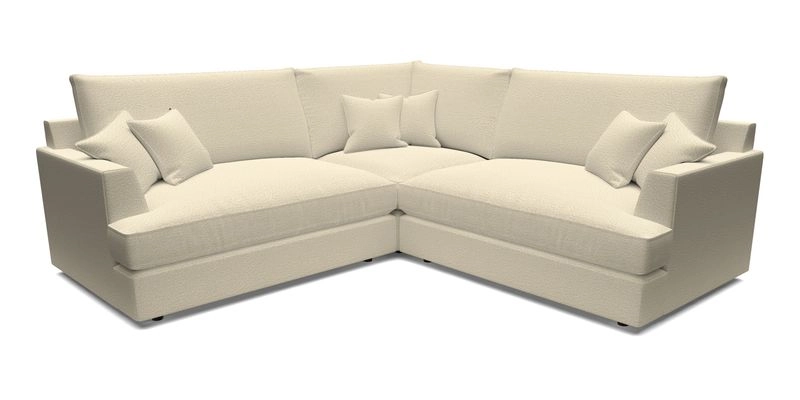 Slingsby Small Fitted Cover Corner Unit LHF & RHF in Two Tone Plain Biscuit.  Loose cover version available