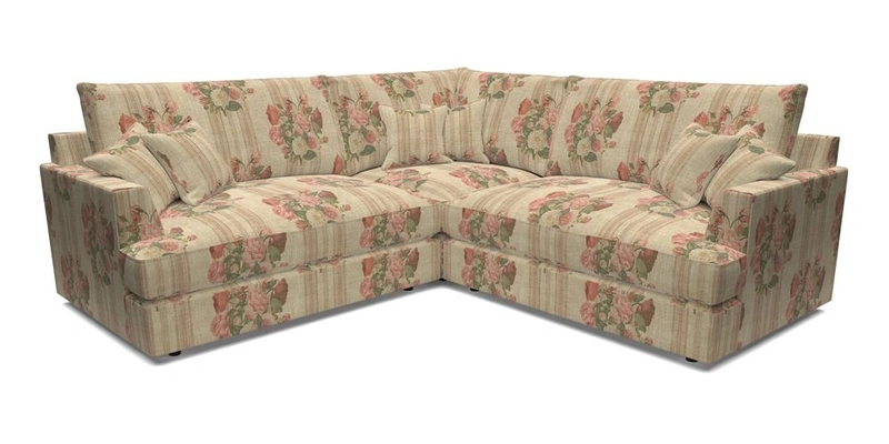 Slingsby Small Fitted Cover Corner Unit LHF & RHF in Two Tone Plain Biscuit.  Loose cover version available