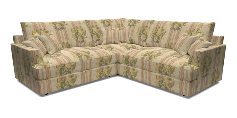 Slingsby Small Fitted Cover Corner Unit LHF & RHF in Two Tone Plain Biscuit.  Loose cover version available