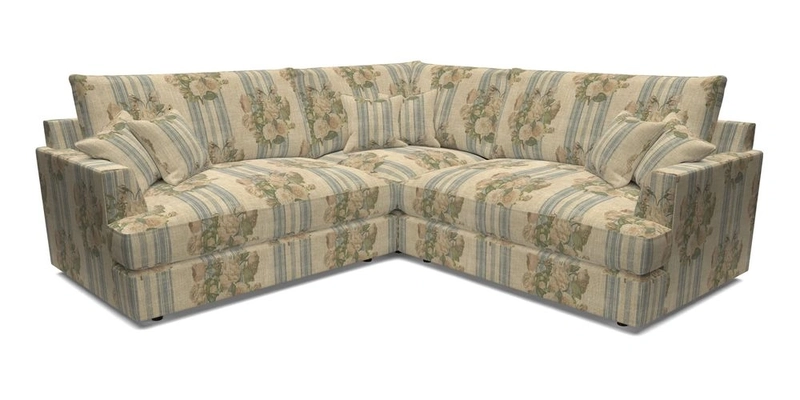 Slingsby Small Fitted Cover Corner Unit LHF & RHF in Two Tone Plain Biscuit.  Loose cover version available