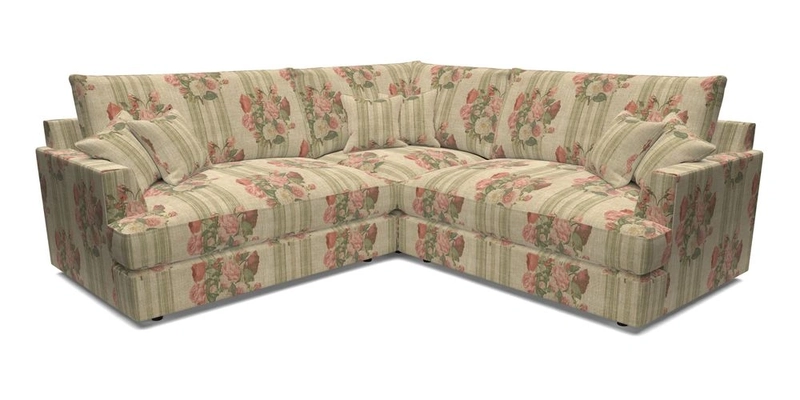 Slingsby Small Fitted Cover Corner Unit LHF & RHF in Two Tone Plain Biscuit.  Loose cover version available