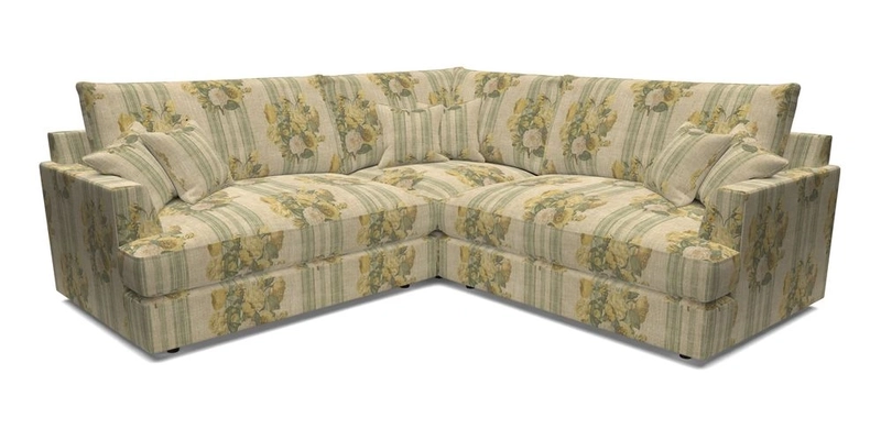 Slingsby Small Fitted Cover Corner Unit LHF & RHF in Two Tone Plain Biscuit.  Loose cover version available