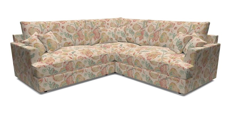 Slingsby Small Fitted Cover Corner Unit LHF & RHF in Two Tone Plain Biscuit.  Loose cover version available