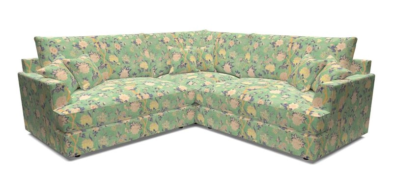 Slingsby Small Fitted Cover Corner Unit LHF & RHF in Two Tone Plain Biscuit.  Loose cover version available