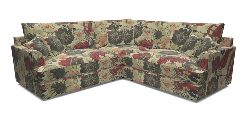 Slingsby Small Fitted Cover Corner Unit LHF & RHF in Two Tone Plain Biscuit.  Loose cover version available