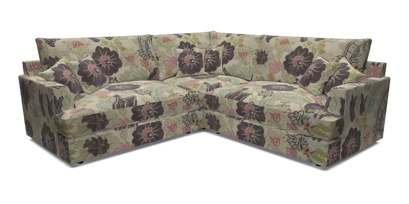 Slingsby Small Fitted Cover Corner Unit LHF & RHF in Two Tone Plain Biscuit.  Loose cover version available