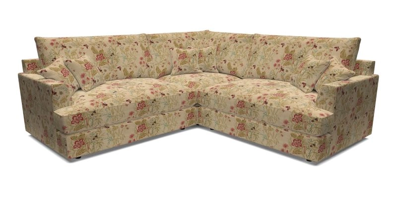 Slingsby Small Fitted Cover Corner Unit LHF & RHF in Two Tone Plain Biscuit.  Loose cover version available