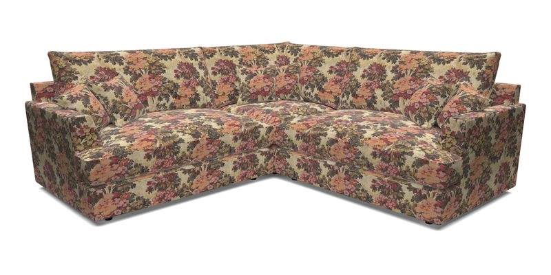 Slingsby Small Fitted Cover Corner Unit LHF & RHF in Two Tone Plain Biscuit.  Loose cover version available