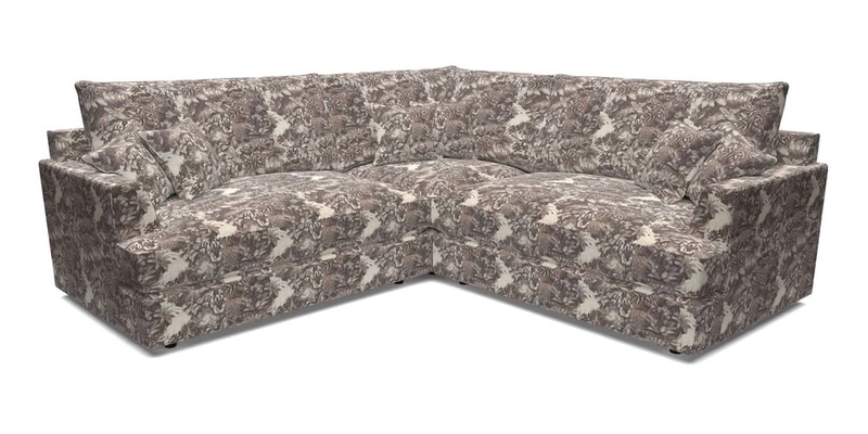 Slingsby Small Fitted Cover Corner Unit LHF & RHF in Two Tone Plain Biscuit.  Loose cover version available