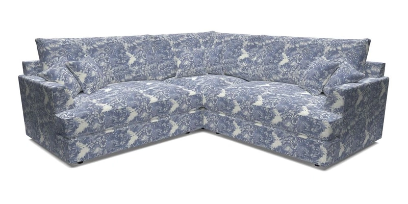 Slingsby Small Fitted Cover Corner Unit LHF & RHF in Two Tone Plain Biscuit.  Loose cover version available