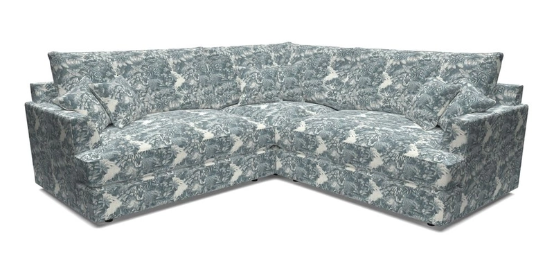 Slingsby Small Fitted Cover Corner Unit LHF & RHF in Two Tone Plain Biscuit.  Loose cover version available