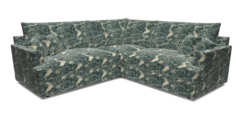 Slingsby Small Fitted Cover Corner Unit LHF & RHF in Two Tone Plain Biscuit.  Loose cover version available