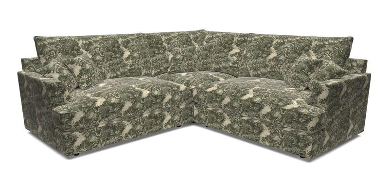 Slingsby Small Fitted Cover Corner Unit LHF & RHF in Two Tone Plain Biscuit.  Loose cover version available