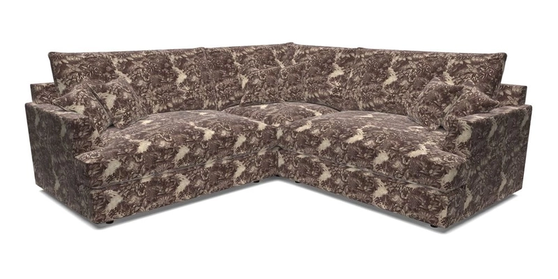 Slingsby Small Fitted Cover Corner Unit LHF & RHF in Two Tone Plain Biscuit.  Loose cover version available