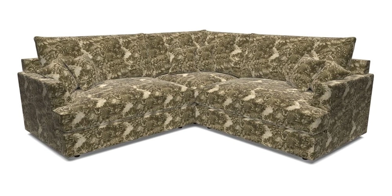 Slingsby Small Fitted Cover Corner Unit LHF & RHF in Two Tone Plain Biscuit.  Loose cover version available