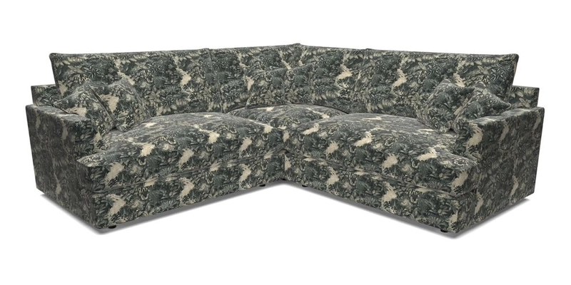 Slingsby Small Fitted Cover Corner Unit LHF & RHF in Two Tone Plain Biscuit.  Loose cover version available