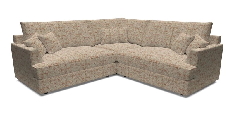 Slingsby Small Fitted Cover Corner Unit LHF & RHF in Two Tone Plain Biscuit.  Loose cover version available