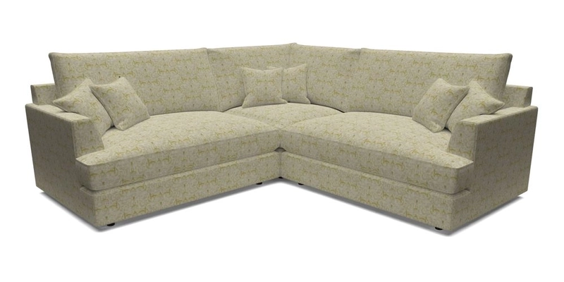 Slingsby Small Fitted Cover Corner Unit LHF & RHF in Two Tone Plain Biscuit.  Loose cover version available