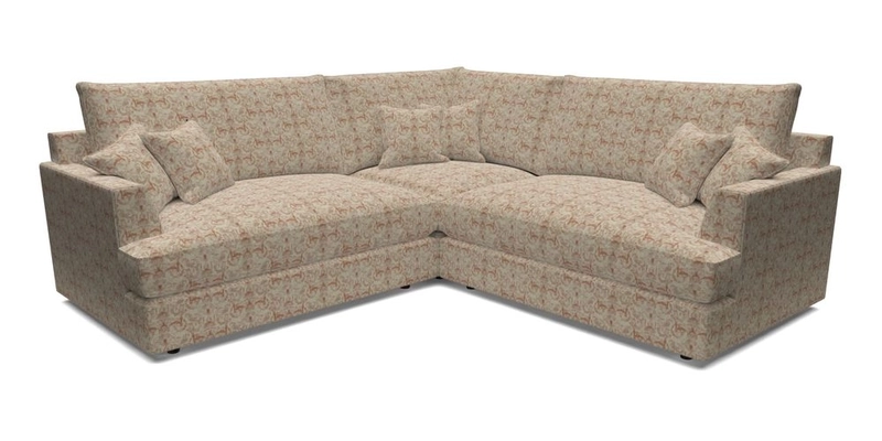 Slingsby Small Fitted Cover Corner Unit LHF & RHF in Two Tone Plain Biscuit.  Loose cover version available