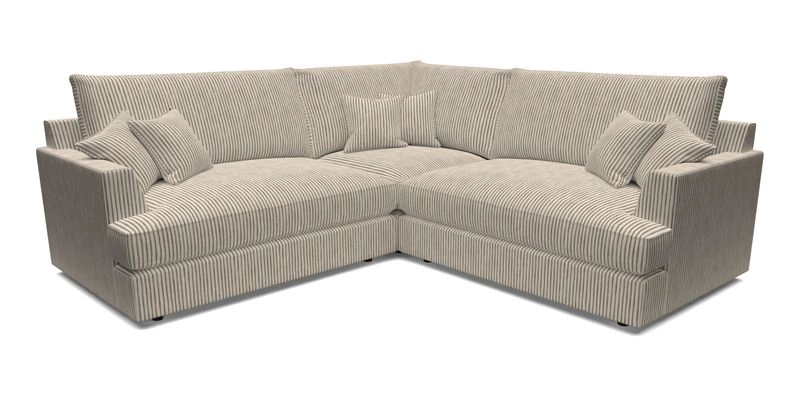 Slingsby Small Fitted Cover Corner Unit LHF & RHF in Two Tone Plain Biscuit.  Loose cover version available