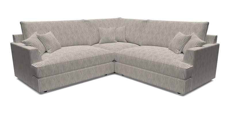 Slingsby Small Fitted Cover Corner Unit LHF & RHF in Two Tone Plain Biscuit.  Loose cover version available