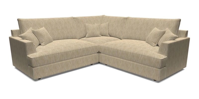 Slingsby Small Fitted Cover Corner Unit LHF & RHF in Two Tone Plain Biscuit.  Loose cover version available