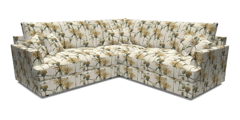 Slingsby Small Fitted Cover Corner Unit LHF & RHF in Two Tone Plain Biscuit.  Loose cover version available