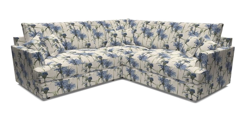 Slingsby Small Fitted Cover Corner Unit LHF & RHF in Two Tone Plain Biscuit.  Loose cover version available