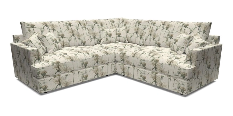 Slingsby Small Fitted Cover Corner Unit LHF & RHF in Two Tone Plain Biscuit.  Loose cover version available