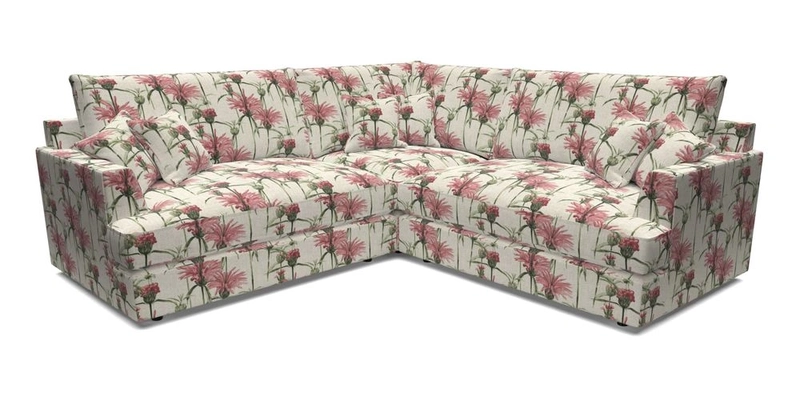 Slingsby Small Fitted Cover Corner Unit LHF & RHF in Two Tone Plain Biscuit.  Loose cover version available