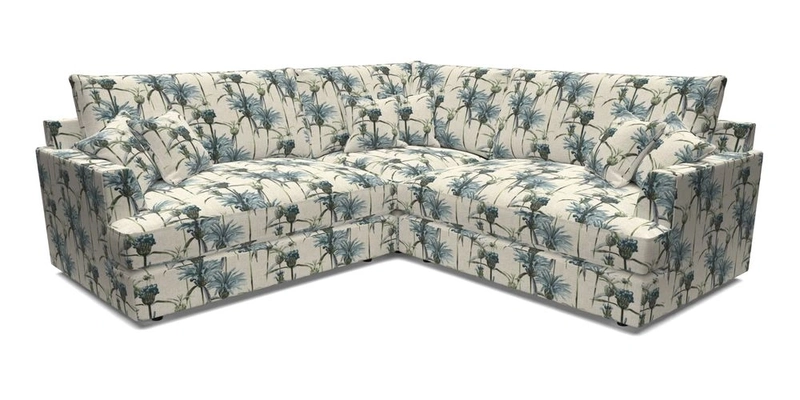 Slingsby Small Fitted Cover Corner Unit LHF & RHF in Two Tone Plain Biscuit.  Loose cover version available