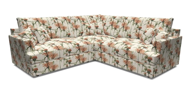 Slingsby Small Fitted Cover Corner Unit LHF & RHF in Two Tone Plain Biscuit.  Loose cover version available