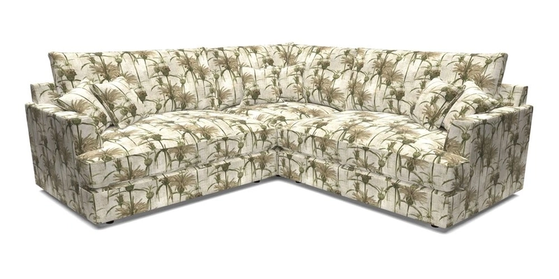 Slingsby Small Fitted Cover Corner Unit LHF & RHF in Two Tone Plain Biscuit.  Loose cover version available