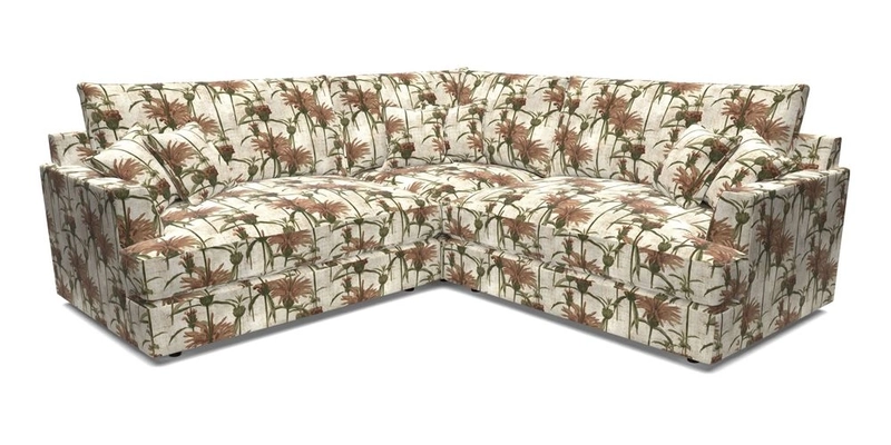 Slingsby Small Fitted Cover Corner Unit LHF & RHF in Two Tone Plain Biscuit.  Loose cover version available