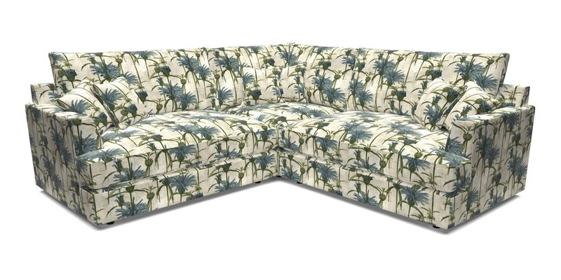 Slingsby Small Fitted Cover Corner Unit LHF & RHF in Two Tone Plain Biscuit.  Loose cover version available