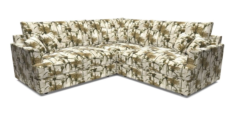 Slingsby Small Fitted Cover Corner Unit LHF & RHF in Two Tone Plain Biscuit.  Loose cover version available