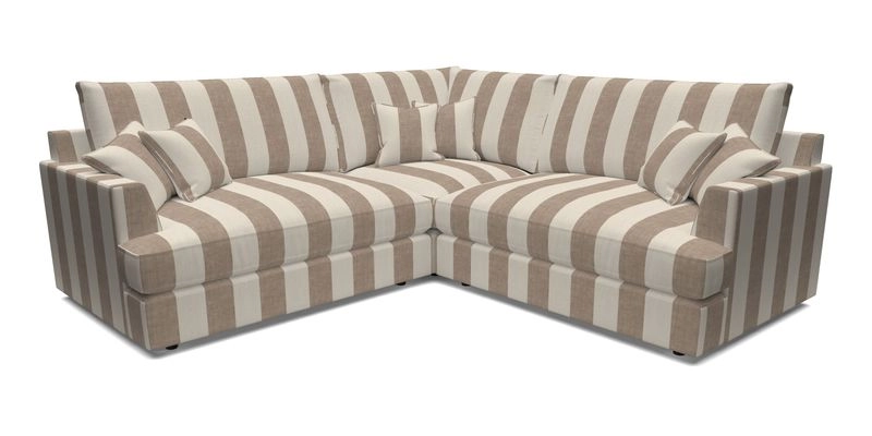 Slingsby Small Fitted Cover Corner Unit LHF & RHF in Two Tone Plain Biscuit.  Loose cover version available