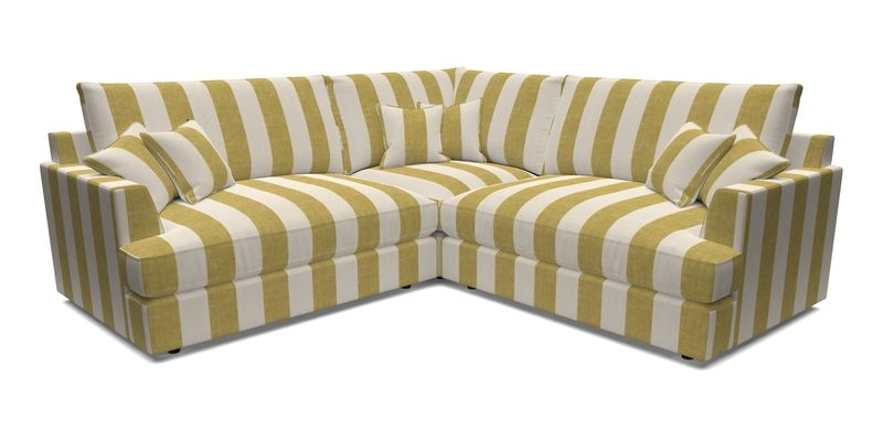 Slingsby Small Fitted Cover Corner Unit LHF & RHF in Two Tone Plain Biscuit.  Loose cover version available