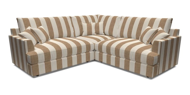 Slingsby Small Fitted Cover Corner Unit LHF & RHF in Two Tone Plain Biscuit.  Loose cover version available